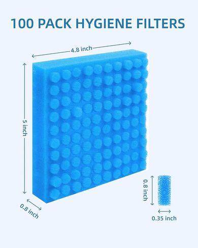 100 PCS Premium Nasal Aspirator Hygiene Filters Replacement for Grownsy/NoseFrida/NeilMed /Molucky/X-Bosak/HEYVALUE/LAREX/Iarha/Watolt/LittleTora and Other Similar Nasal Aspirator in Saudi Arabia