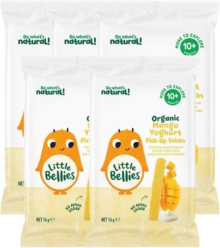 Little Bellies Organic Mango Yogurt Pick-Me Sticks, (Pack of 5 x 0.56 oz Individual Packs) in Saudi Arabia
