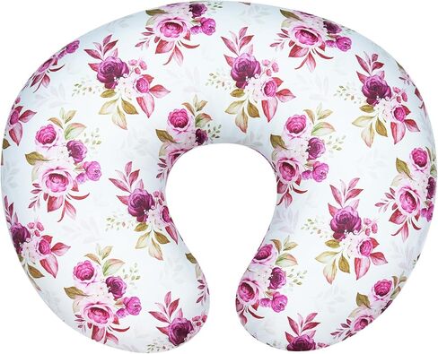 Nursing Pillow Cover, Ultra Soft Case for Baby Boy and Girls, Stretchy Removable Slipcover for Breastfeeding Pillows, Red Flower in Saudi Arabia