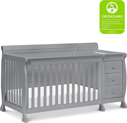 DaVinci Kalani 4-in-1 Convertible Crib and Changer Combo in Chestnut in Kuwait
