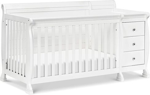 DaVinci Kalani 4-in-1 Convertible Crib and Changer Combo in Chestnut in Kuwait