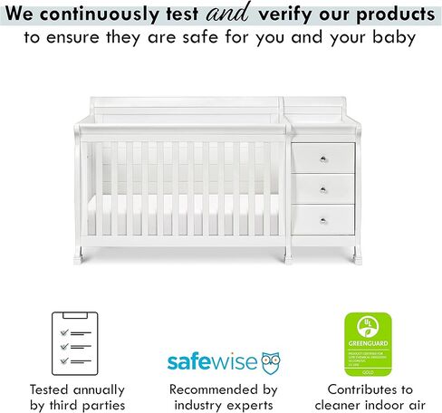 DaVinci Kalani 4-in-1 Convertible Crib and Changer Combo in Chestnut in Kuwait