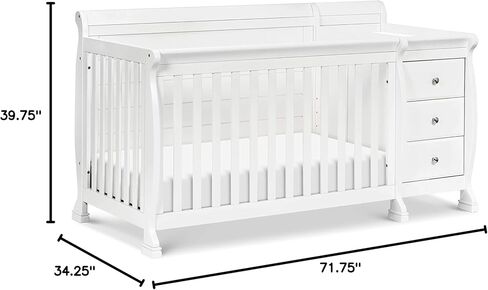 DaVinci Kalani 4-in-1 Convertible Crib and Changer Combo in Chestnut in Kuwait