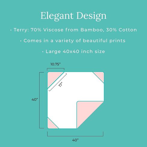 منشفة بغطاء رأس مكشكشة للأطفال من Posh Peanut - منشفة قطنية للرضع للمنزل والشاطئ وحمام السباحة - منشفة حمام لتجفيف حديثي الولادة فائقة النعومة - فكرة رائعة (Lana Leopard Tan) in Kuwait