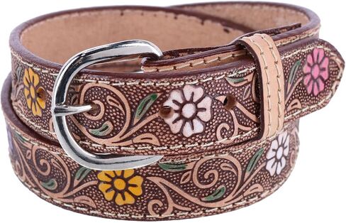 CTM® Girls Floral Embossed Belt in Saudi Arabia
