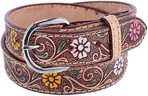 CTM® Girls Floral Embossed Belt in Saudi Arabia