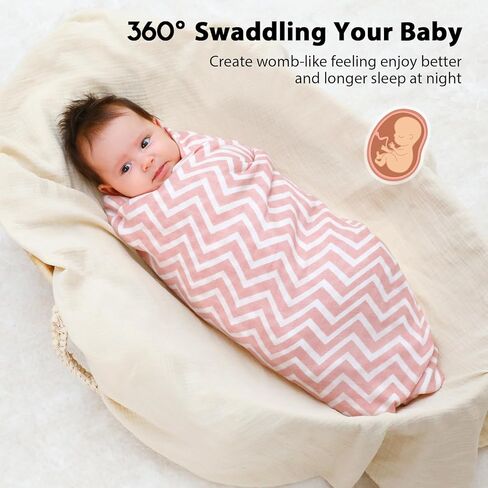 بطانيات قماط من الموسلين من يوفوس، 4 عبوات من بطانيات الاستقبال للأطفال الأولاد والبنات، بطانيات أطفال مقاس 47 × 47 بوصة، لفافة قماط محايدة 30% قطن و70% حرير صناعي من الخيزران in Kuwait