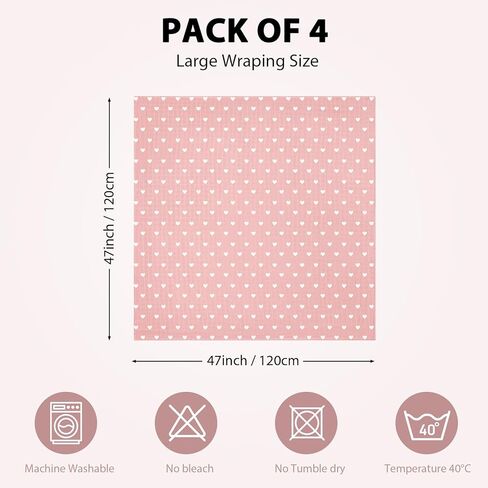 بطانيات قماط من الموسلين من يوفوس، 4 عبوات من بطانيات الاستقبال للأطفال الأولاد والبنات، بطانيات أطفال مقاس 47 × 47 بوصة، لفافة قماط محايدة 30% قطن و70% حرير صناعي من الخيزران in Kuwait