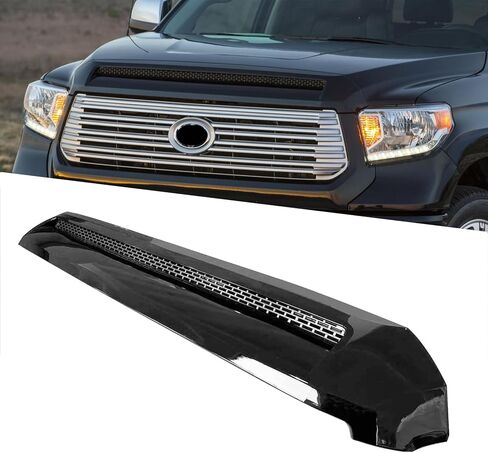 غطاء محرك السيارة DIBON AUTO متوافق مع شبكة تويوتا تندرا الأمامية العلوية غطاء محرك السيارة رمادي 2014-2021 (أسود) in Kuwait