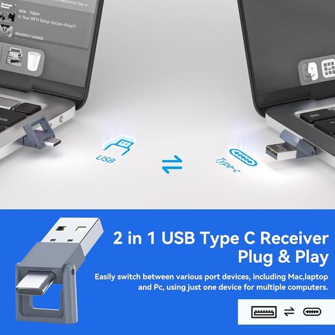 Presentation Clicker Wireless Presenter Remote: USB Rechargeable Finger Ring Clicker for PowerPoint Presentations, PowerPoint Clicker with Laser Pointer, Multi-OS Compatible in Saudi Arabia