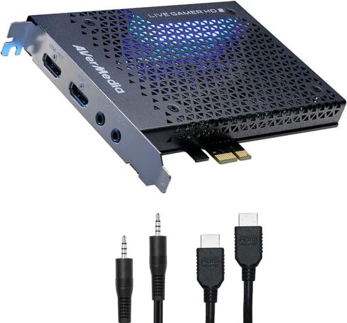 بطاقة التقاط AVerMedia HDMI للبث والتسجيل بدقة 4K60 مع زمن وصول منخفض للغاية على PS5، وPS4 Pro، وXbox Series X/S، وXbox One X، وألعاب Switch - بطاقة التقاط GC575 Live Gamer 4K 2.1 PCIe in Kuwait