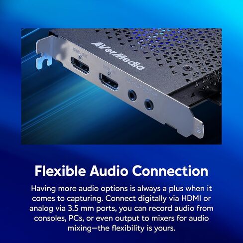 بطاقة التقاط AVerMedia HDMI للبث والتسجيل بدقة 4K60 مع زمن وصول منخفض للغاية على PS5، وPS4 Pro، وXbox Series X/S، وXbox One X، وألعاب Switch - بطاقة التقاط GC575 Live Gamer 4K 2.1 PCIe in Kuwait