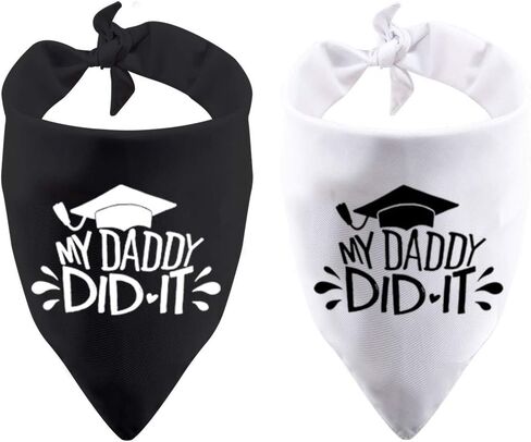 2 Pack Dog Bandana Graduation Announcement Gift My Mommy/Daddy Did It Graduation Bandana for Dog (Mommy Did It 2 Pack) in Saudi Arabia
