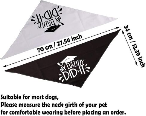 2 Pack Dog Bandana Graduation Announcement Gift My Mommy/Daddy Did It Graduation Bandana for Dog (Mommy Did It 2 Pack) in Saudi Arabia