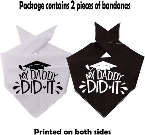 2 Pack Dog Bandana Graduation Announcement Gift My Mommy/Daddy Did It Graduation Bandana for Dog (Mommy Did It 2 Pack) in Saudi Arabia