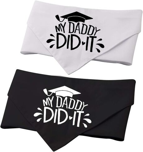 2 Pack Dog Bandana Graduation Announcement Gift My Mommy/Daddy Did It Graduation Bandana for Dog (Mommy Did It 2 Pack) in Saudi Arabia