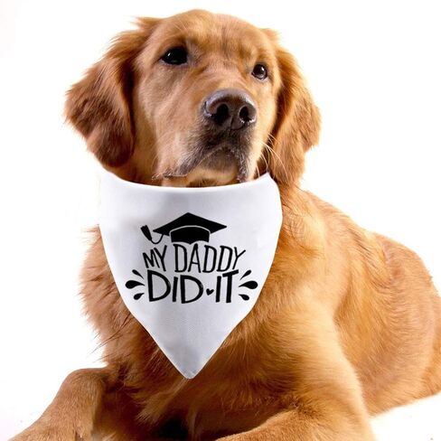 2 Pack Dog Bandana Graduation Announcement Gift My Mommy/Daddy Did It Graduation Bandana for Dog (Mommy Did It 2 Pack) in Saudi Arabia
