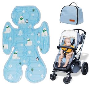 Car Seat Cooling Pad for Toddler, Double Sided Seat Cooler Pad Kids, Gel Baby Cooling Mat Cushion for Stroller, Baby Chair, Child Safety Car Seat, Keep Cool in Summer, Pink