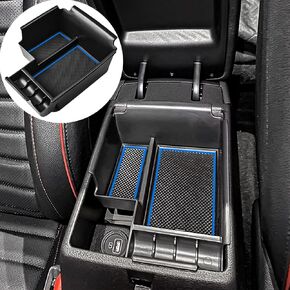 TACORBO Center Console Organizer Compatible with 2019 2020 2021 2022 2023 2024 Kia Forte GT Accessories, Forte LX/LXs/GT-Line/GT/GT Manual Insert Tray ABS Armrest Secondary Storage Box, Black