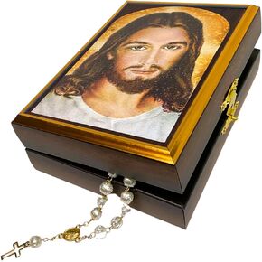 Virgen de Guadalupe Rosary Case 5.3 in x 4.1 in