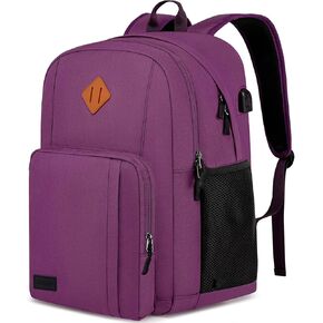School Backpack for Boys, Lightweight Casual School Bookbag for Teens, Durable Backpack with USB Charging Port, 15.6 Inch Anti Theft Water Resistant Computer Bag Daypack for Men Women, Black