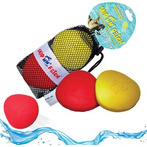 Skip NN' Fetch Floating Dog Toys Qty 2 | Stone Skipping Meets Fetch | Fun for Swimming Pool, Lake, Beach, and Land | Perfect Floating Water Toys for Small, Medium & Large Dogs |