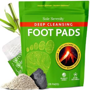 Sole Serenity Foot Pads - Zeolite Mineral, Ginger Root, Wormwood, Bamboo Vinegar, Foot Spa for Achy Feet
