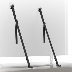 PUTORSEN 2 قطعة أحزمة أمان للتلفزيون قابلة للتعديل، بدون مثقاب مثبتات أثاث مضادة للطرف لحماية الطفل، لاصق/برغي تثبيت من نوع مرساة جدار الأثاث، أشرطة الزلازل in Kuwait