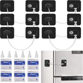 6 Pack Fridge Locks for Kids, Windspeed Refrigerator Lock Child Proof Fridge Door Lock Safety First Freezer Lock for Upright Freezer Lock Baby Proof