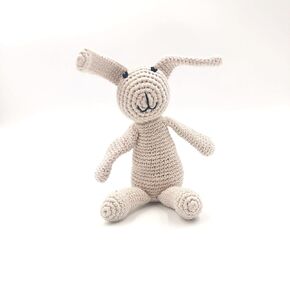 Pebble Sweet Little Bunny rattle, 8.5-inch Length, Cotton Yarn
