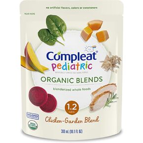 Compleat Pediatric Organic Blends Chicken-Garden, 10.1 fl oz Pouch, 24 Count