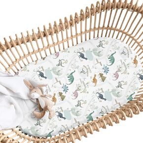 Stretchy Bassinet Sheet, Breathable Universal Cradle Sheet for Rectangle, Oval, or Hourglass Bassinet Pads/Mattress, Ultra Soft Fitted Sheets for Baby Boys Girls