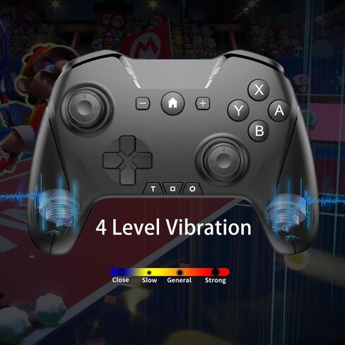 وحدة تحكم التبديل، وحدات تحكم Switch Pro اللاسلكية مع أغطية قبضة الإبهام، لوحة تحكم عن بعد للتبديل/Lite/OLED مع برمجة، NFC، Turbo، اهتزاز، استيقظ، محور جيروسكوبي (أبيض) in Saudi Arabia