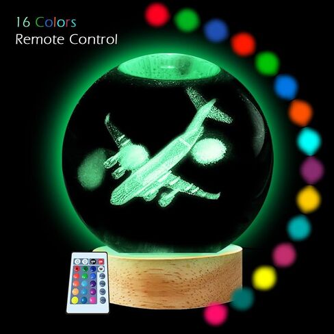 Airplane Décor Night Lamp Gifts, Plane Lamps Decor for Teens Kids Boys Bedroom (16 Color, Remote Control) in Saudi Arabia