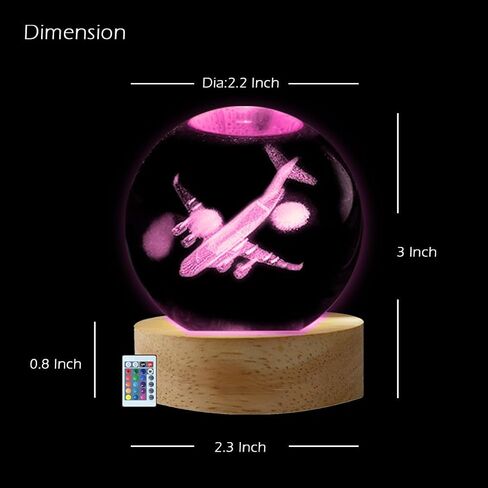 Airplane Décor Night Lamp Gifts, Plane Lamps Decor for Teens Kids Boys Bedroom (16 Color, Remote Control) in Saudi Arabia