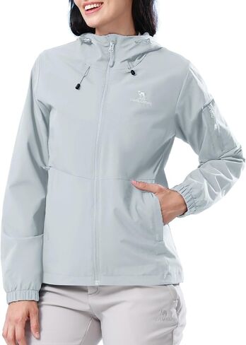 CAMELSPORTS Women's Waterproof Rain Jacket Lightweight Windbreaker Hooded Raincoat Windproof Coat Shell for Outdoor Hiking in Kuwait
