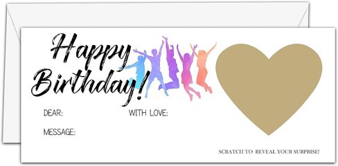 AWSICE Surprise Scratch Guess What Card، مجموعة واحدة بسيطة اصنع بطاقة الصعود الخاصة بك بنفسك، بطاقة كشف المفاجأة للعطلات، عيد الميلاد، الزفاف، أعياد الميلاد، الذكرى السنوية، الحمل (3.5 بوصة × 8 بوصة ذهبي) -C007 in Kuwait