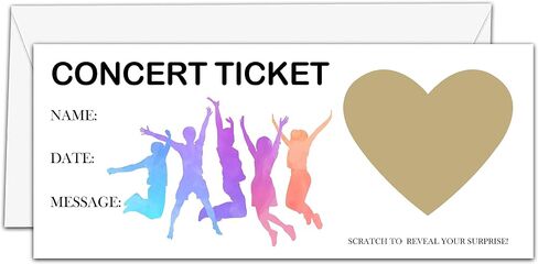 AWSICE Surprise Scratch Guess What Card, 1 Set Minimalist Make Your Own DIY Boarding Pass, Surprise Reveal Card for Holiday, Christmas, Wedding, Birthday, Anniversary, Pregnancy(3.5"x8" Gold)-C007 in Saudi Arabia