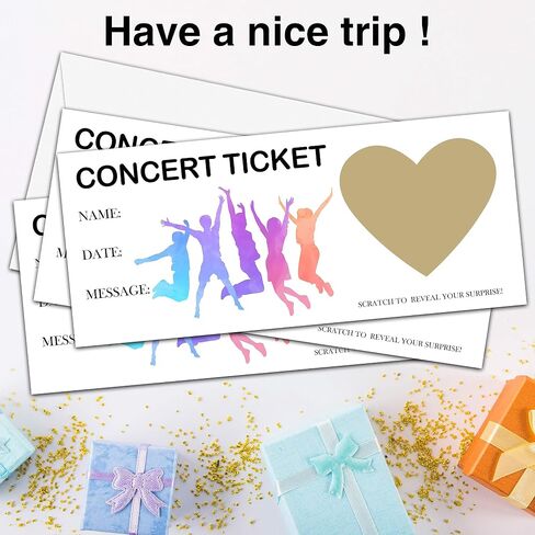 AWSICE Surprise Scratch Guess What Card, 1 Set Minimalist Make Your Own DIY Boarding Pass, Surprise Reveal Card for Holiday, Christmas, Wedding, Birthday, Anniversary, Pregnancy(3.5"x8" Gold)-C007 in Saudi Arabia