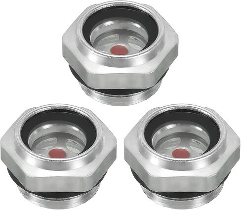 PATIKIL Air Compressor Oil Sight Glass, 3 Pack M20x1.5 Male Thread Aluminum Alloy Oil Liquid Level Gauge Air Compressor Parts with O-ring in Saudi Arabia