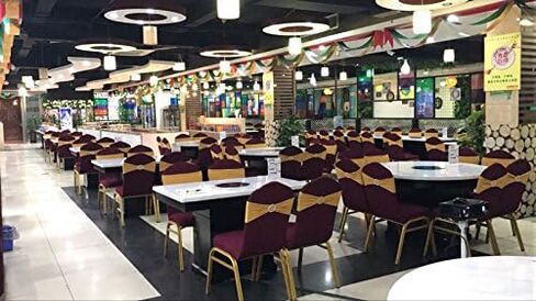 iEventStar Spandex Chair Cover Stretch Band with Buckle Slider Sashes Bow Wedding Banquet Decoration 10PCS (White) in Saudi Arabia
