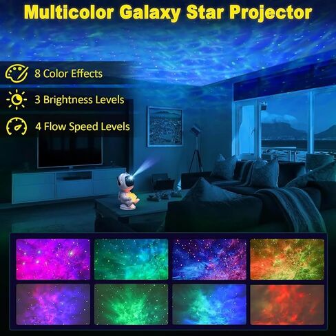 Star Projector Galaxy Night Light - Astronaut Space Projector, Starry Nebula Ceiling Skylight LED Lamp, Kids Room Decor Aesthetic Moon Lamp, Presents for Children in Saudi Arabia