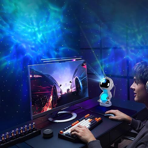 Star Projector Galaxy Night Light - Astronaut Space Projector, Starry Nebula Ceiling Skylight LED Lamp, Kids Room Decor Aesthetic Moon Lamp, Presents for Children in Saudi Arabia
