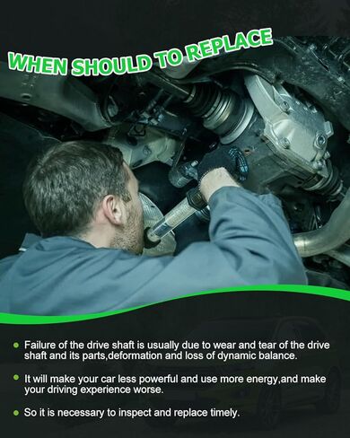 SCITOO Front Driveshaft Propeller Shaft Total Length 32.2-in Compatible for Dodge for Ram 2500 3500 Diesel 2003-2013 in Kuwait