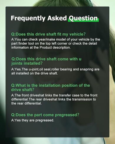 SCITOO Front Driveshaft Propeller Shaft Total Length 32.2-in Compatible for Dodge for Ram 2500 3500 Diesel 2003-2013 in Kuwait