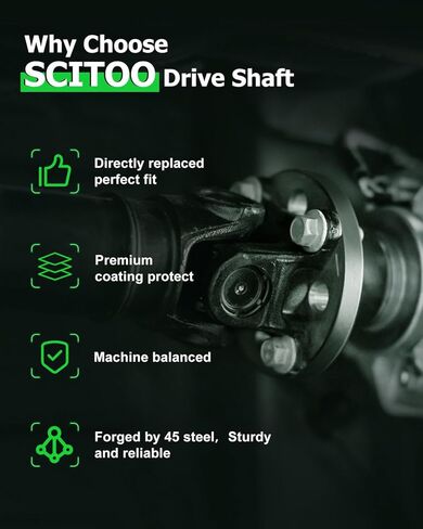 SCITOO Front Driveshaft Propeller Shaft Total Length 32.2-in Compatible for Dodge for Ram 2500 3500 Diesel 2003-2013 in Kuwait