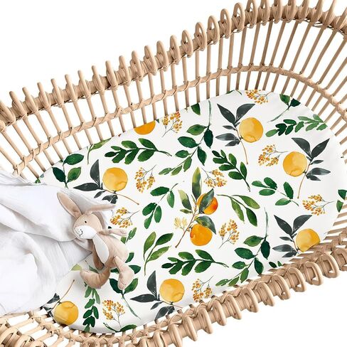 Stretchy Bassinet Sheet, Breathable Universal Cradle Sheet for Rectangle, Oval, or Hourglass Bassinet Pads/Mattress, Ultra Soft Fitted Sheets for Baby Boys Girls in Saudi Arabia