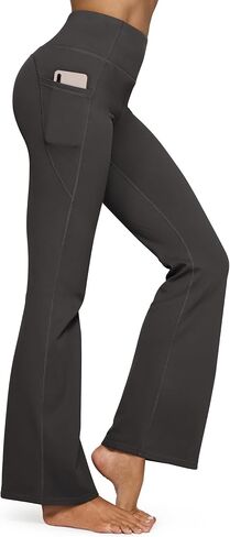 G4Free Fleece Lined Yoga Pants with Pockets for Women Flare Leggings Flurrylux Bootcut Pant Winter Warm High Waisted in Kuwait