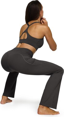 G4Free Fleece Lined Yoga Pants with Pockets for Women Flare Leggings Flurrylux Bootcut Pant Winter Warm High Waisted in Kuwait