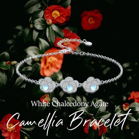 Sunflower/Lily of Valley/Carnation/Camellia/Daisy/Peach Blossom/Rose/Tulip Bracelet 925 Sterling Silver Birth Flower Bracelet for Women Jewelry Gifts in Saudi Arabia